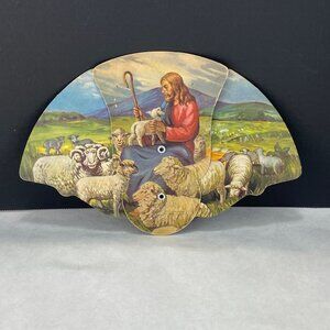 Vintage Tri Fold Funeral Fan The Good Shepherd Julesburg Colorado Advertising